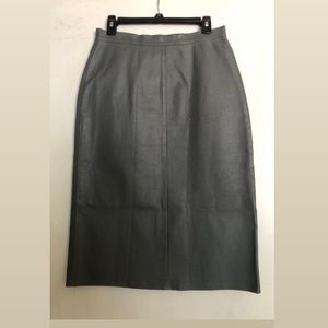 Vintage Long 100% Leather Skirt